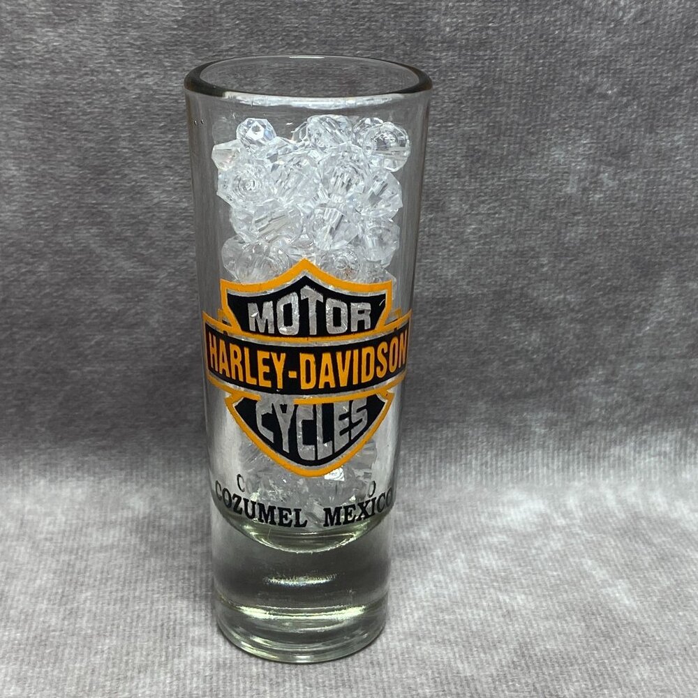 Harley-Davidson Cozumel Mexico Tall Shooter Shot Glass - Picture 3 of 8